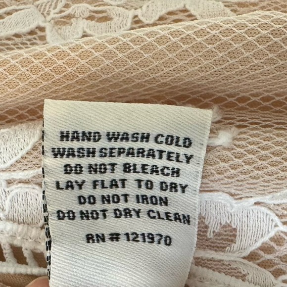 Flying Tomato White & Cream Lace Sheath Dress Size Large - Picture 7 of 7